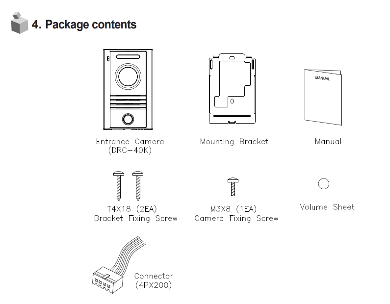 Commax Door Camera DRC-40K