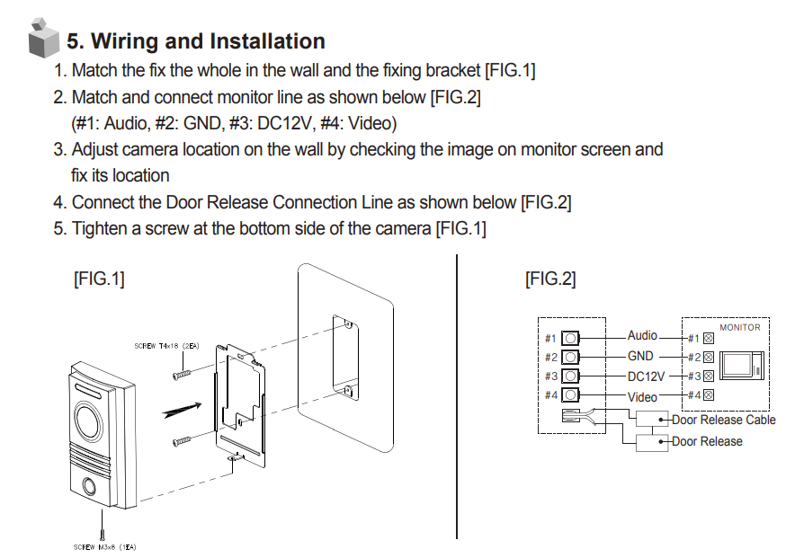 Commax Door Camera DRC-40K